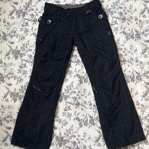 Betty Rides Black Checkered Flare Pants
